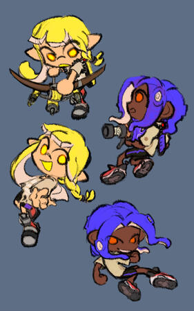 chibis/flat/simple back (procreate 2023)