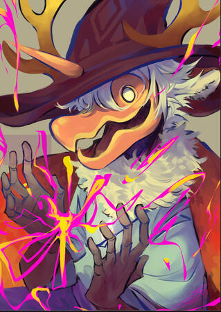 halfbody/painting/plain back